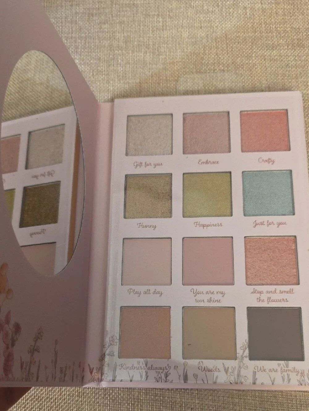 Disney Winnie the Pooh Pink and Gold Hug Eyeshadow Palette
